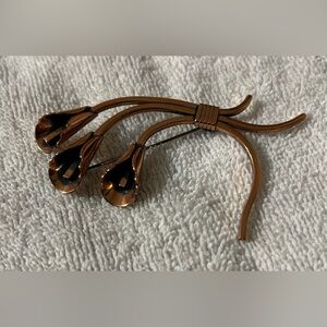 Elegant Renoir Copper Calla Lily Brooch vintage 1950s
